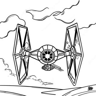 Pagina Para Colorir Do Tie Fighter Classico Em Batalha 43633-36314