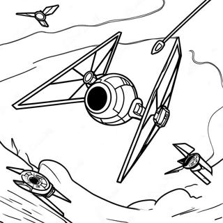 Pagina Para Colorir Do Tie Fighter Classico Em Batalha 43633-36315