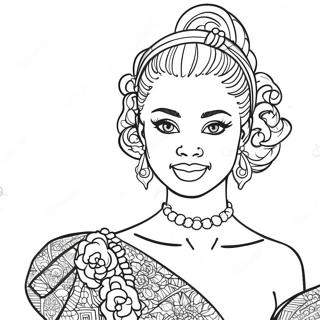 Pagina Para Colorir Da Elegante Barbie Negra 43663-36327