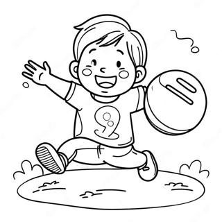 Pagina Para Colorir Do Filho Feliz Brincando Com Uma Bola 43813-36449