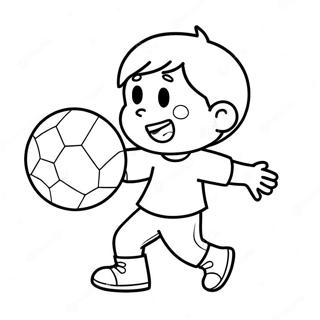 Pagina Para Colorir Do Filho Feliz Brincando Com Uma Bola 43813-36450