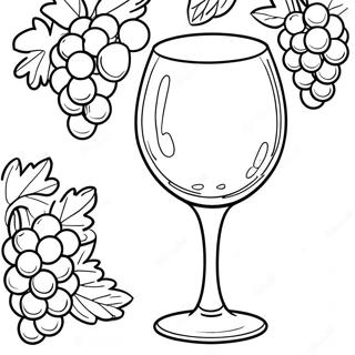 Pagina Para Colorir De Taca De Vinho Com Uvas 43963-36566