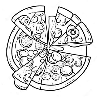 Pagina Para Colorir De Pizza Deliciosa Com Coberturas 44003-36610