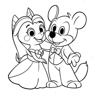 Pagina Para Colorir De Casais Magicos Da Disney 44023-36617