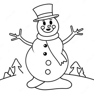 Pagina Para Colorir Do Alegre Frosty O Boneco De Neve 44033-36626