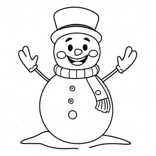 Pagina Para Colorir Do Alegre Frosty O Boneco De Neve 44033-36627