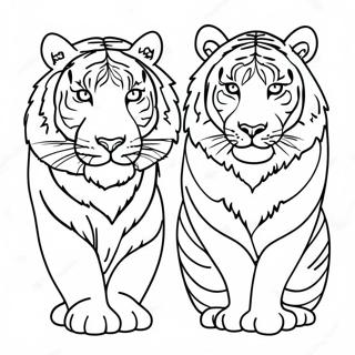 Pagina Para Colorir De Tigres Majestosos Em Perigo 44163-36729