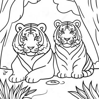 Pagina Para Colorir De Tigres Majestosos Em Perigo 44163-36731