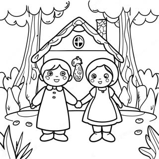 Pagina Para Colorir De Joao E Maria No Bosque 44203-36767