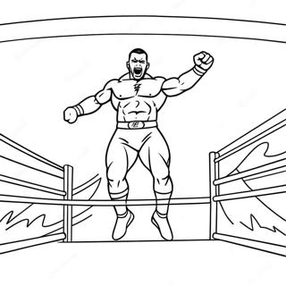 Pagina Para Colorir De Lutador Da Wwe Pulando Sobre O Oponente 4421-3565