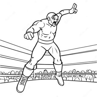 Pagina Para Colorir De Lutador Da Wwe Pulando Sobre O Oponente 4421-3567