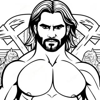 Seth Rollins Wwe Páginas Para Colorir