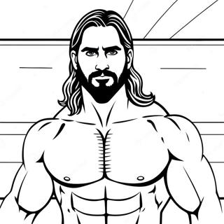 Pagina Para Colorir Do Seth Rollins Em Acao 44233-36787