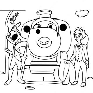 Percy Com Amigos Coloridos Pagina Para Colorir 44263-36811