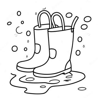 Pagina Para Colorir De Botas De Chuva Coloridas Em Uma Poca 44293-36851