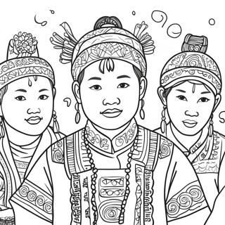 Pagina Para Colorir Da Celebracao Do Festival Hmong 44403-36921