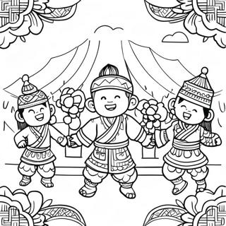 Pagina Para Colorir Da Celebracao Do Festival Hmong 44403-36922