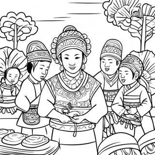 Pagina Para Colorir Da Celebracao Do Festival Hmong 44403-36924