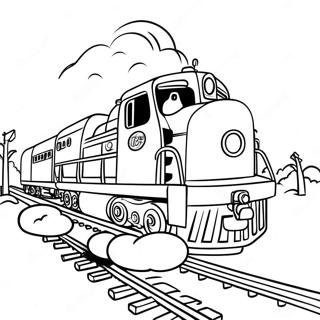 Aventura Do Trem Mighty Express Pagina Para Colorir 44433-36939