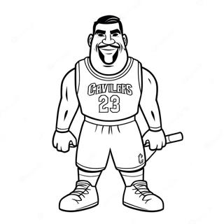 Pagina Para Colorir Do Mascote Dos Cleveland Cavaliers 44483-36989