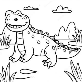 Pagina Para Colorir De Crocodilo Ferocissimo No Pantano 44503-37005