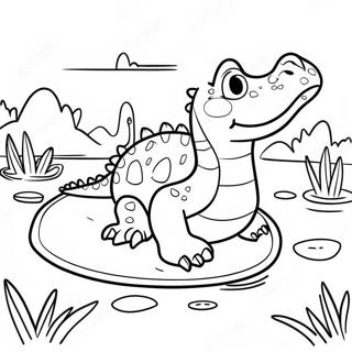 Pagina Para Colorir De Crocodilo Ferocissimo No Pantano 44503-37006