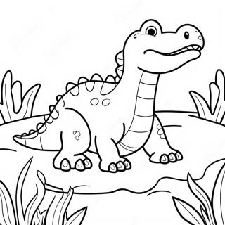 Pagina Para Colorir De Crocodilo Ferocissimo No Pantano 44503-37007