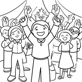 Pagina Para Colorir Da Celebracao Alegre Das Escolas Catolicas 44603-37082