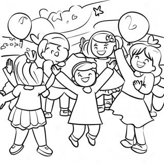 Pagina Para Colorir Da Celebracao Alegre Das Escolas Catolicas 44603-37083