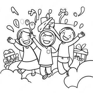 Pagina Para Colorir Da Celebracao Alegre Das Escolas Catolicas 44603-37084