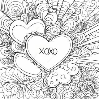 Pagina Para Colorir Coracoes De Amor Xoxo 44682-37148