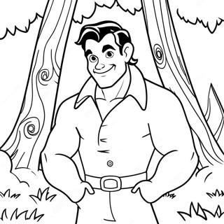 Pagina Para Colorir Do Gaston Na Floresta 44733-37180