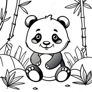 Pagina Para Colorir Do Panda Fofo Entre Os Bambus 44783-37225