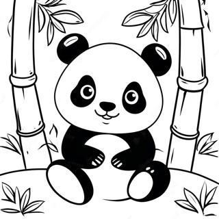 Pagina Para Colorir Do Panda Fofo Entre Os Bambus 44783-37226