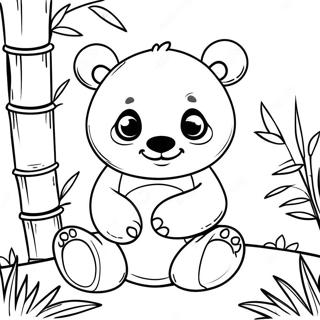 Pagina Para Colorir Do Panda Fofo Entre Os Bambus 44783-37227