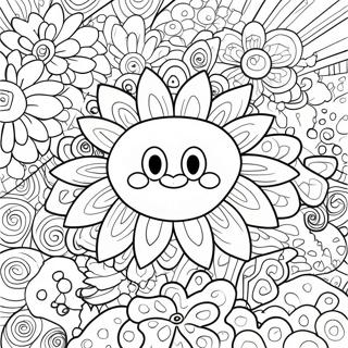 Pagina Para Colorir Flor Colorida De Takashi Murakami 44823-37258