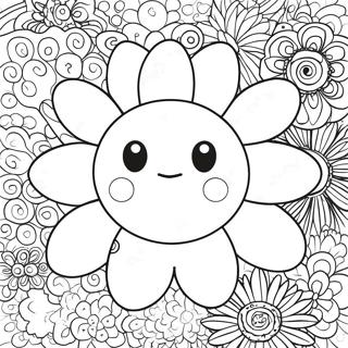 Pagina Para Colorir Flor Colorida De Takashi Murakami 44823-37259