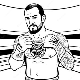 Pagina Para Colorir Cm Punk No Ringue 44853-37282