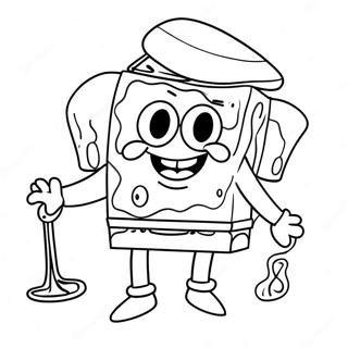 Pagina Para Colorir Do Spongebob Em Traje De Peregrino 44893-37311