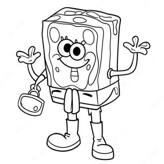 Pagina Para Colorir Do Spongebob Em Traje De Peregrino 44893-37312