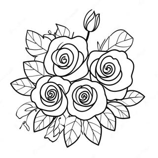 Pagina Para Colorir De Buque De Rosas Bonitas 44953-37361