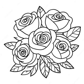 Pagina Para Colorir De Buque De Rosas Bonitas 44953-37362