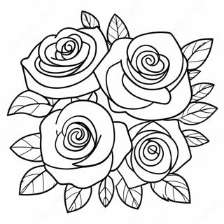 Pagina Para Colorir De Buque De Rosas Bonitas 44953-37364