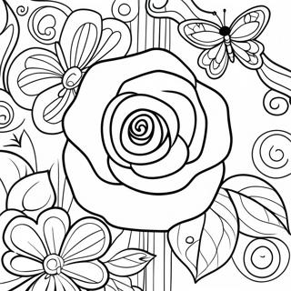 Pagina Para Colorir De Rosa E Borboleta 44982-37378