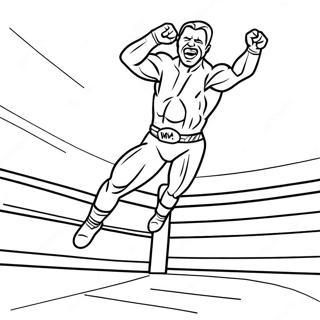 Pagina Para Colorir Do Lutador Da Wwe Pulando Sobre O Oponente 45093-37474