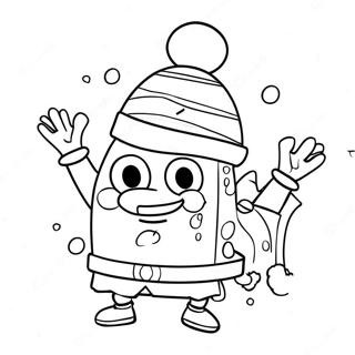 Pagina Para Colorir Do Spongebob Festivo Com Chapeu De Papai Noel 45254-37596