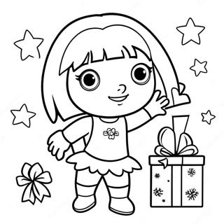 Pagina Para Colorir Da Dora No Natal 45343-37658