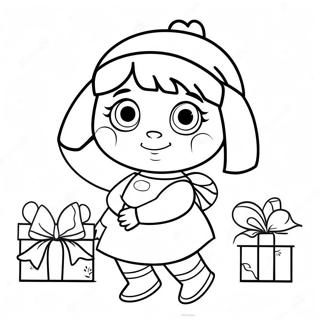 Pagina Para Colorir Da Dora No Natal 45343-37659