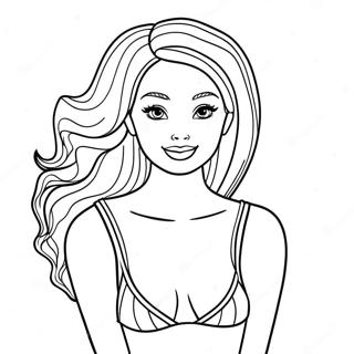 Pagina Para Colorir Da Barbie Em Um Maio Colorido 45384-37700