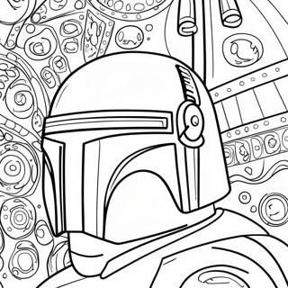 Pagina Para Colorir Do Capacete Iconico Do Boba Fett 45394-37705